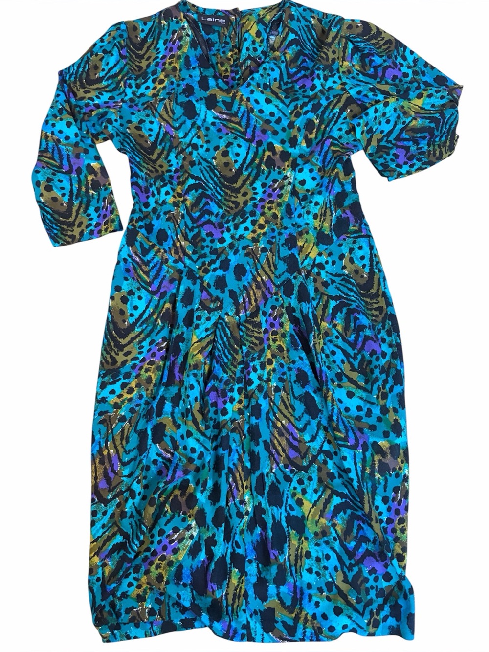 LAINE Dress animal print midi